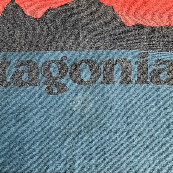Patagonia Teal and Sunset Graphic Tee - Picture 3 of 5